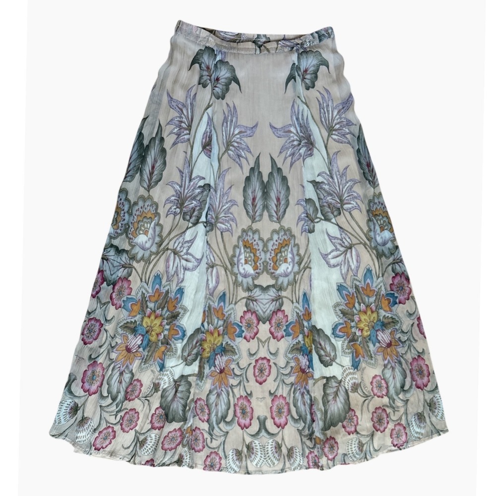 Soft Surroundings Jazmin Boho Art Nouveau Chiffon Maxi Skirt XS / Small - Picture 9 of 10